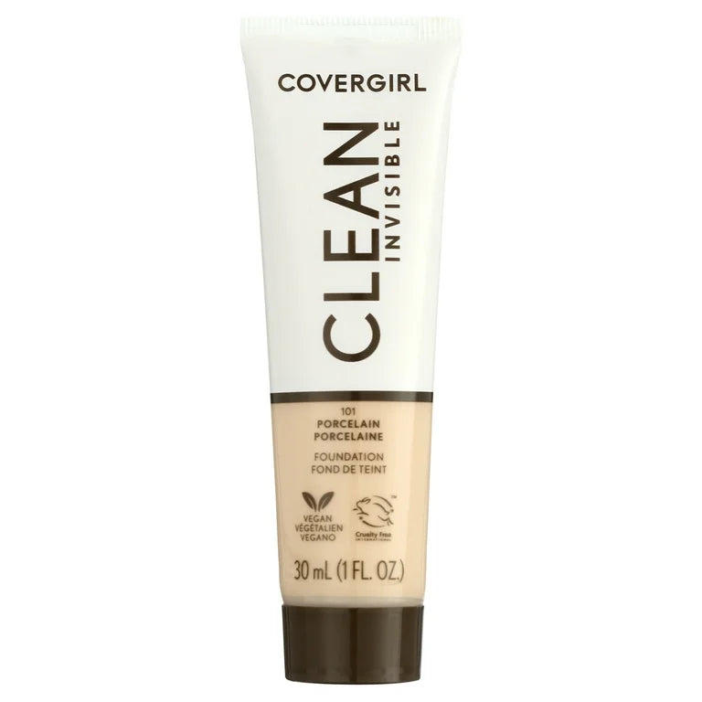 Cover Girl Clean Invisible Liquid Makeup 101 Porcelain