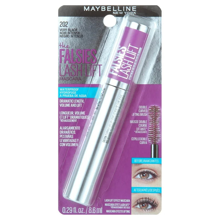 Maybelline New York The Falsies Lash Lift®
Waterproof Mascara Eye Makeup, Very Black 202