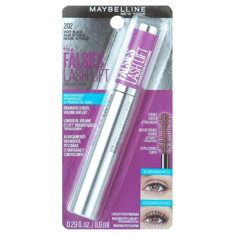 Maybelline New York The Falsies Lash Lift®
Waterproof Mascara Eye Makeup, Very Black 202
