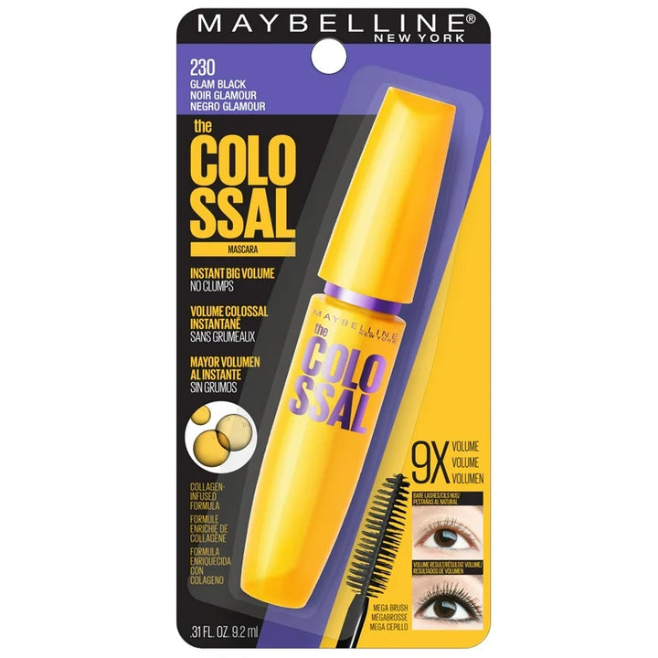 Maybelline New York The Colossal Washable Mascara, 232 Glam Brown