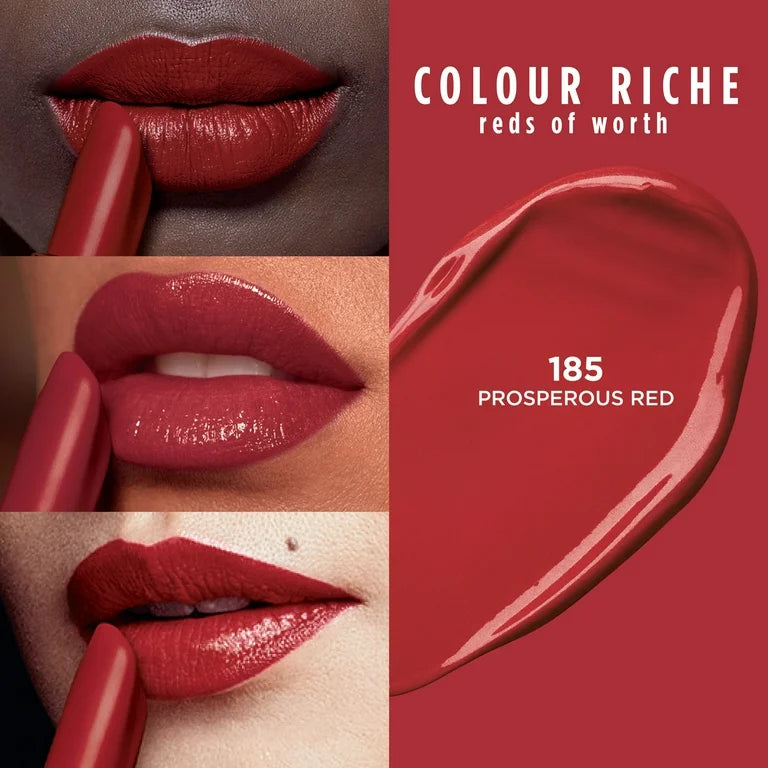 Loreal Paris Colour Riche Reds of Worth Satin Lipstick, 185 Prosperous Red
