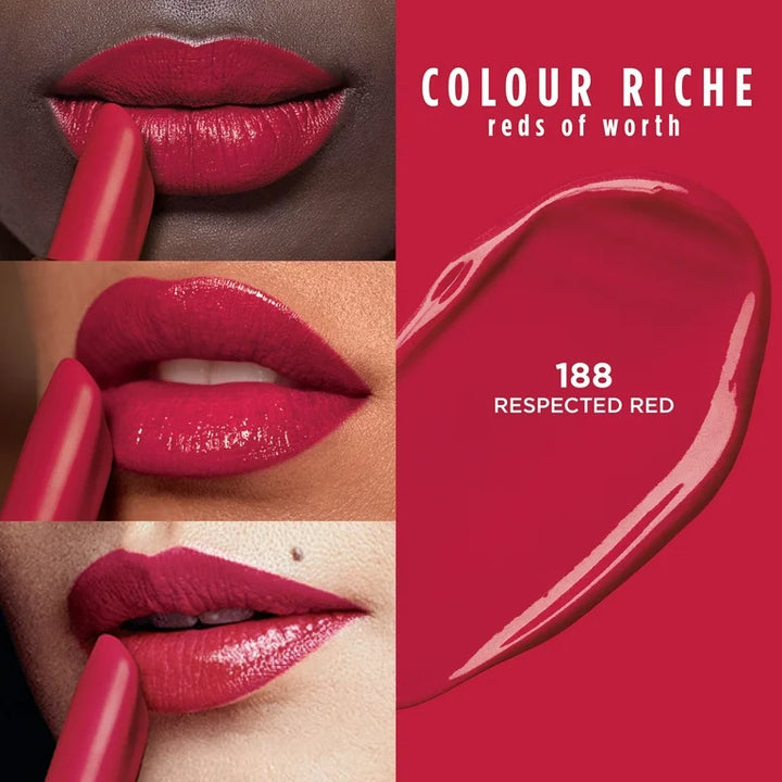 Loreal Paris Colour Riche Reds of Worth Satin Lipstick 188 Respected Red