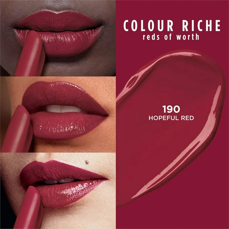 L'Oreal Paris Colour Riche Reds of Worth Satin Lipstick 190 Hopeful Red