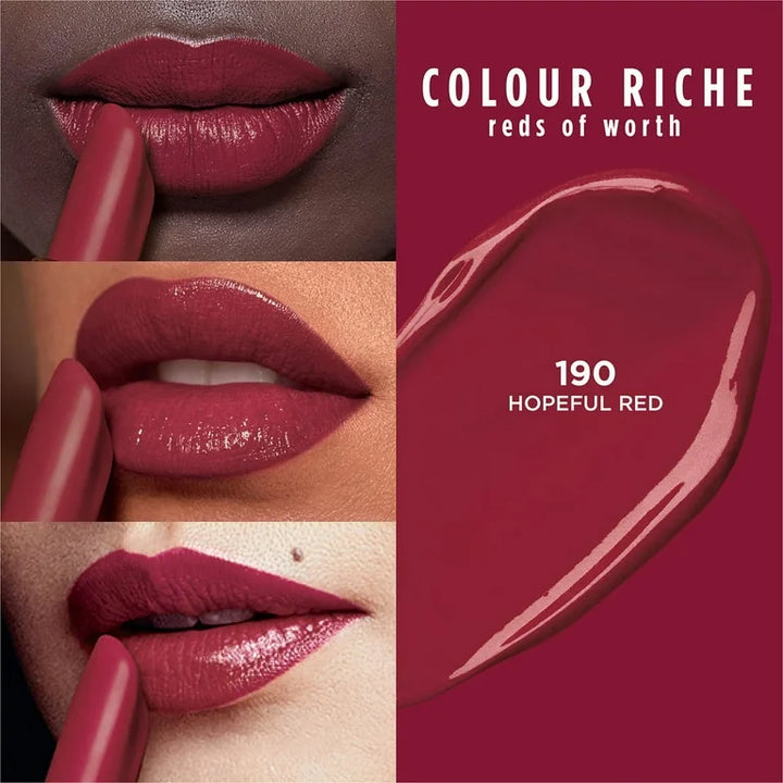 L'Oreal Paris Colour Riche Reds of Worth Satin Lipstick 190 Hopeful Red