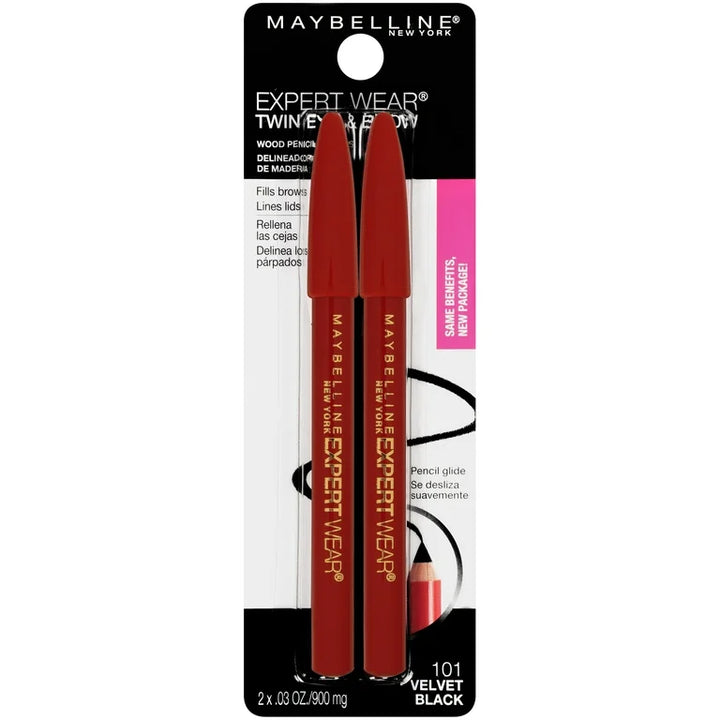 Maybelline New York Expert Eyes Twin Brow & Eye Pencils 101 Velvet Black