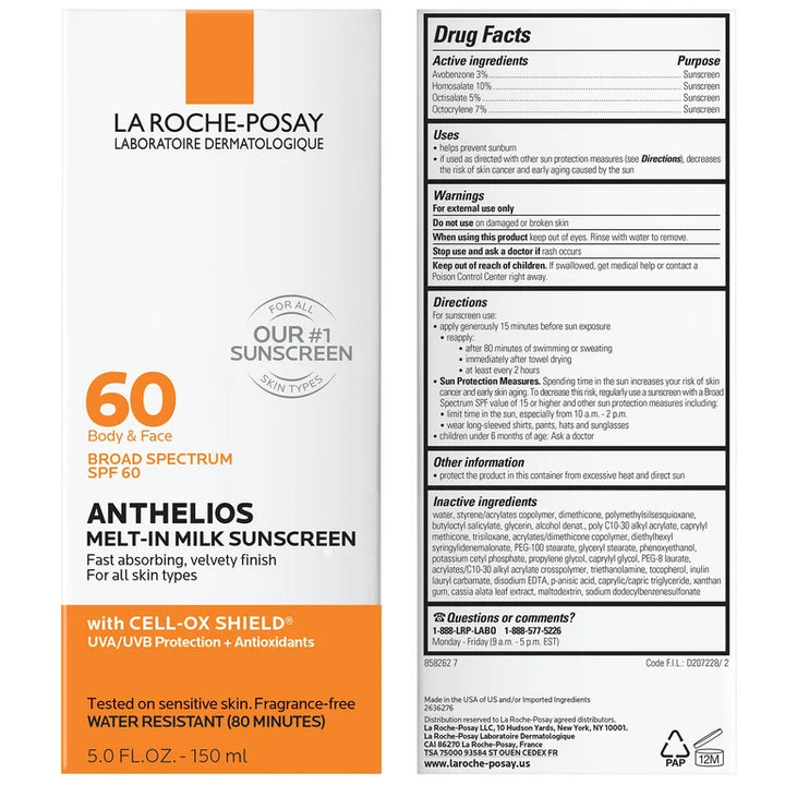 La Roche-Posay Anthelios Melt-In Milk Sunscreen SPF 60 - 90 ml