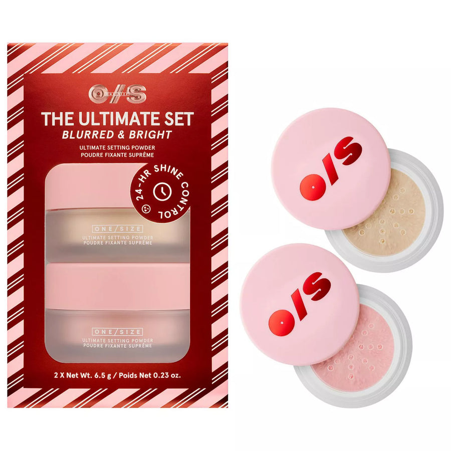 ONE/SIZE by Patrick Starrr Ultimate Blurring Setting Powder Blurred & Bright Travel Duo Transluscent Ultrapink