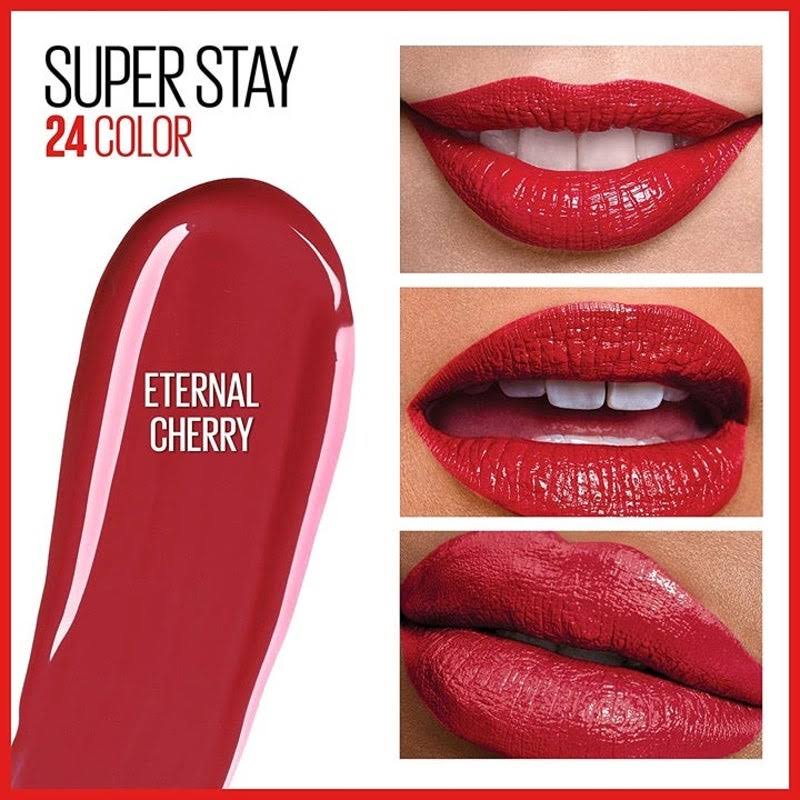 Maybelline Super Stay 24 Color 2-STEP LIQUID LIPSTICK 200 Eternal Cherry