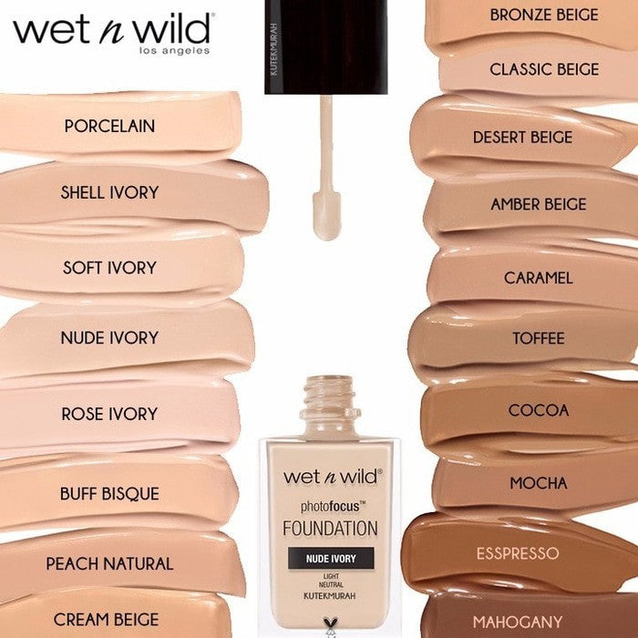 Wet n Wild Photo Focus Foundation Matte Oil-Free Longwear Liquid Foundation
