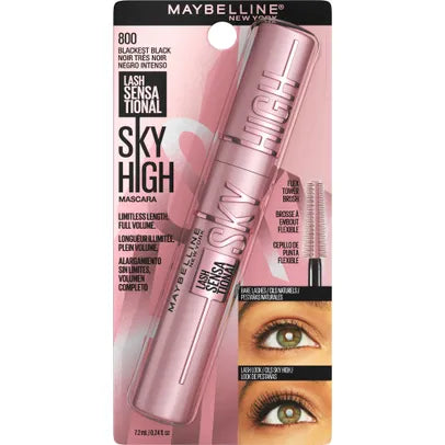 Maybelline New York Lash Sensational Sky High Mascara Blakest Black (Made in usa) 800