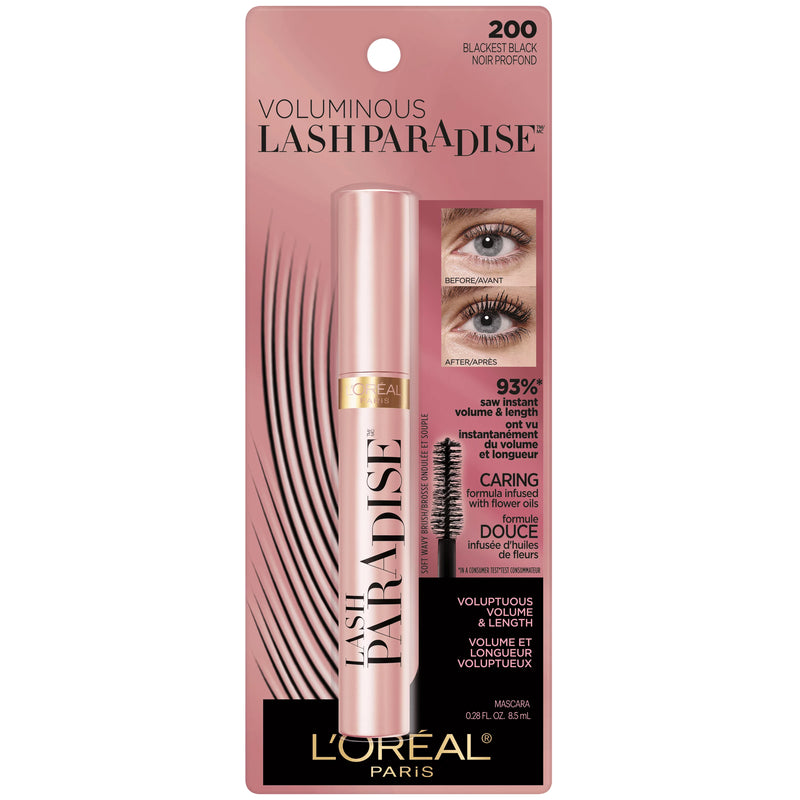 Loreal Lash Paradise Volume Mascara Blackest Black 200