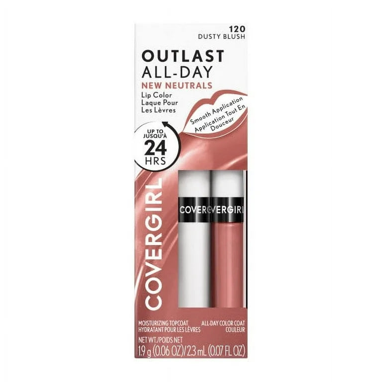 Covergirl Outlast All-Day Lip Color with Topcoat - 120 Dusty Blush