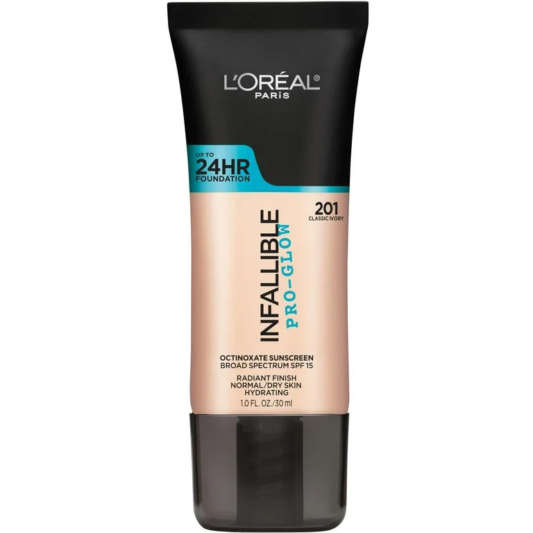 Loreal Paris Infallible Up to 24HR Pro Glow Foundation - 201  Classic Ivory