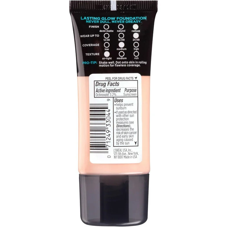 Loreal Paris Infallible Up to 24HR Pro Glow Foundation - 201  Classic Ivory
