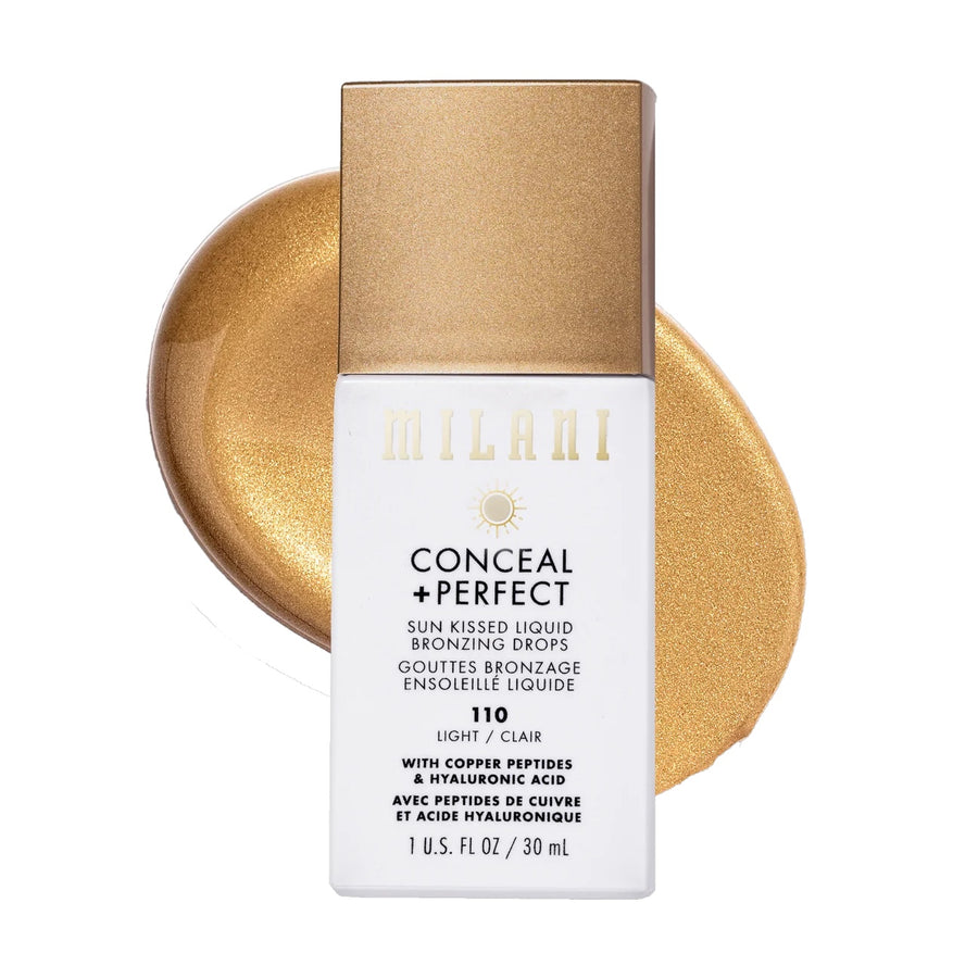 Milani Conceal + Perfect Sun Kissed Liquid Bronzing Drops, Light