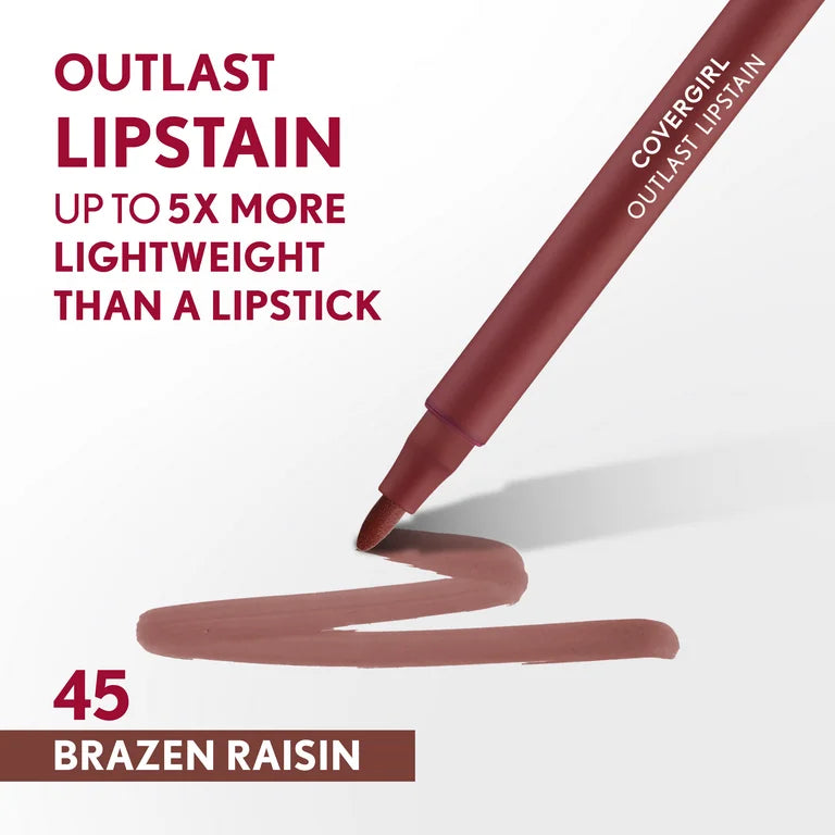 Cover Girl Outlast Lip stain 45 Brazen Raisin Brown