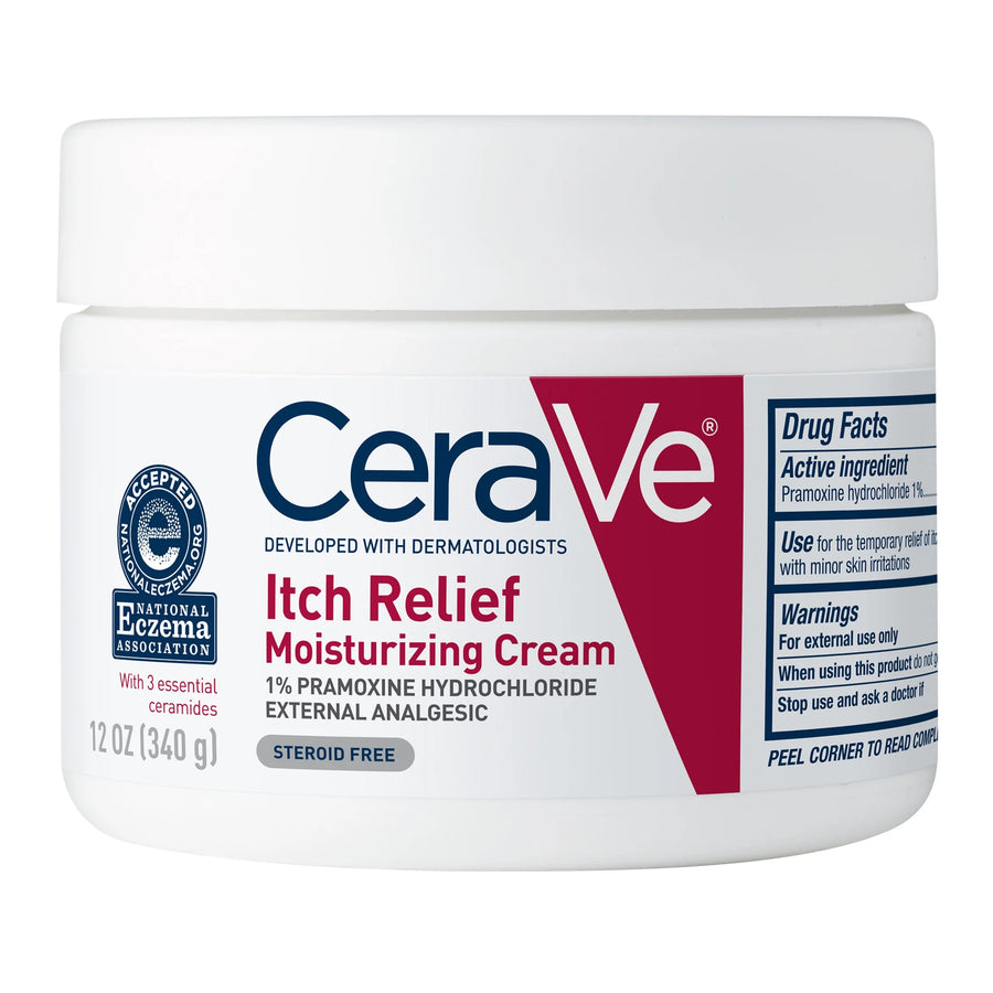 CeraVe Itch Relief Moisturizing Cream, Steroid Free - 340g