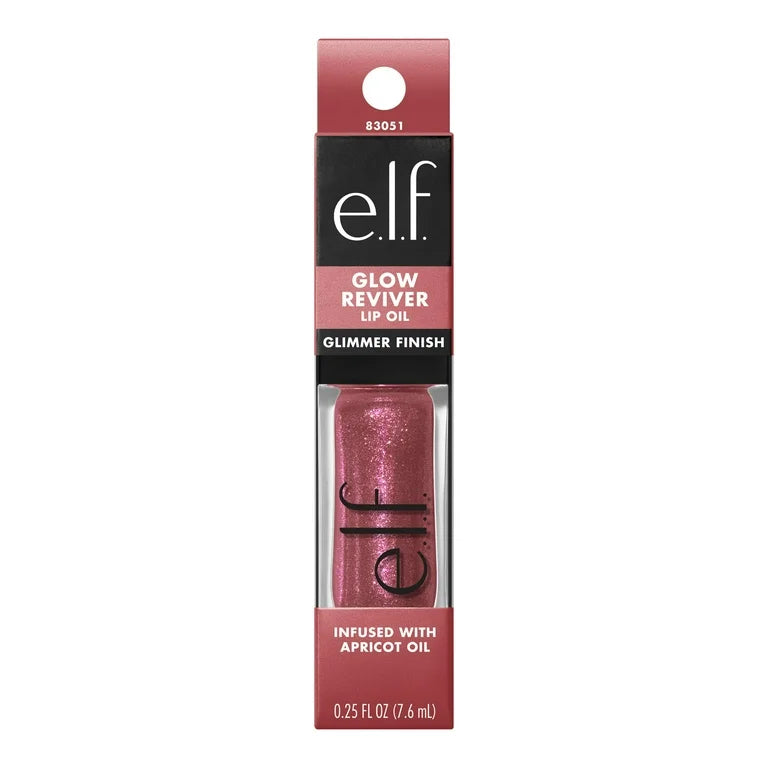 Elf Glow Reviver Lip Oil Glimmer- Divine Wine