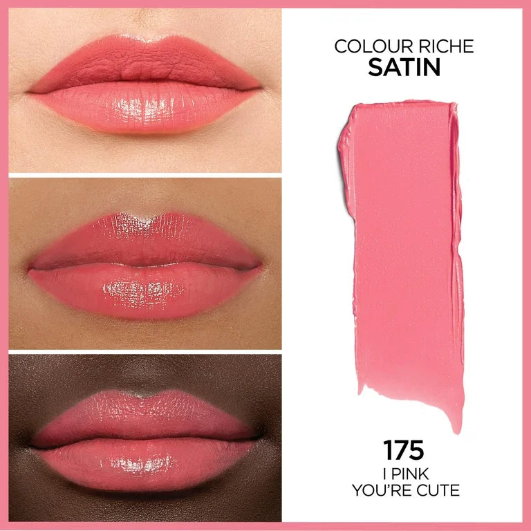 Loreal Paris Colour Riche Satin Lipstick 175 I Pink Youre Cute
