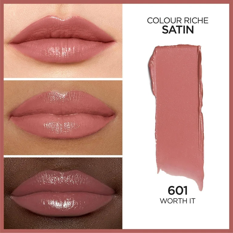 Loreal Paris Colour Riche Satin Lipstick 601 Worth it