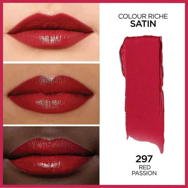 Loreal Paris Colour Riche Satin Lipstick 297 Red Passion