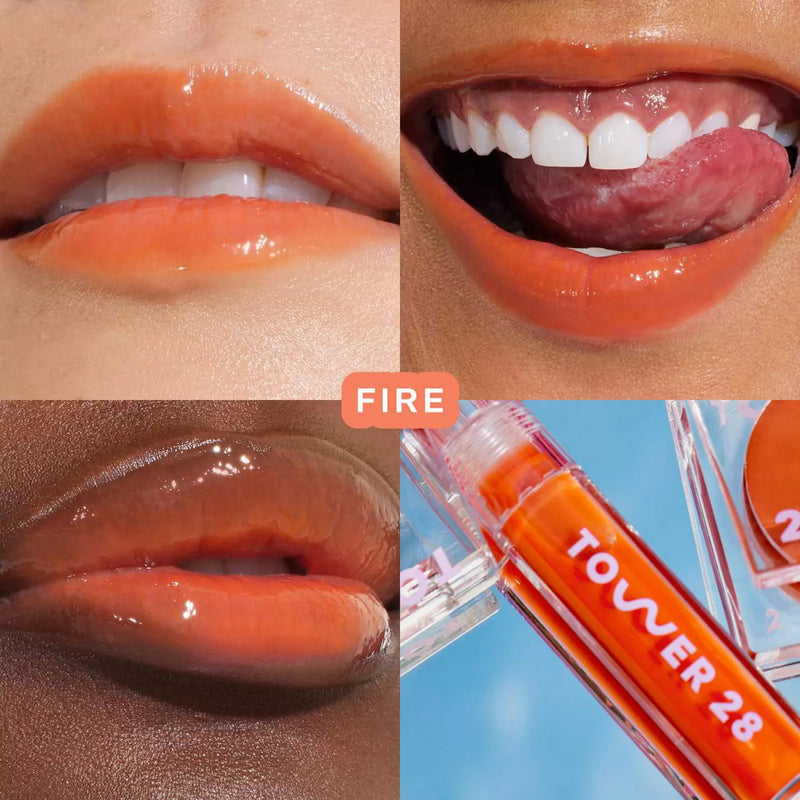 Tower 28 Beauty ShineOn Lip Jelly Non-Sticky Gloss Fire