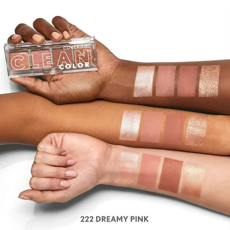 Cover Girl Clean Fresh Clean Color Eyeshadow, 222 Dreamy Pink, 0.14 oz