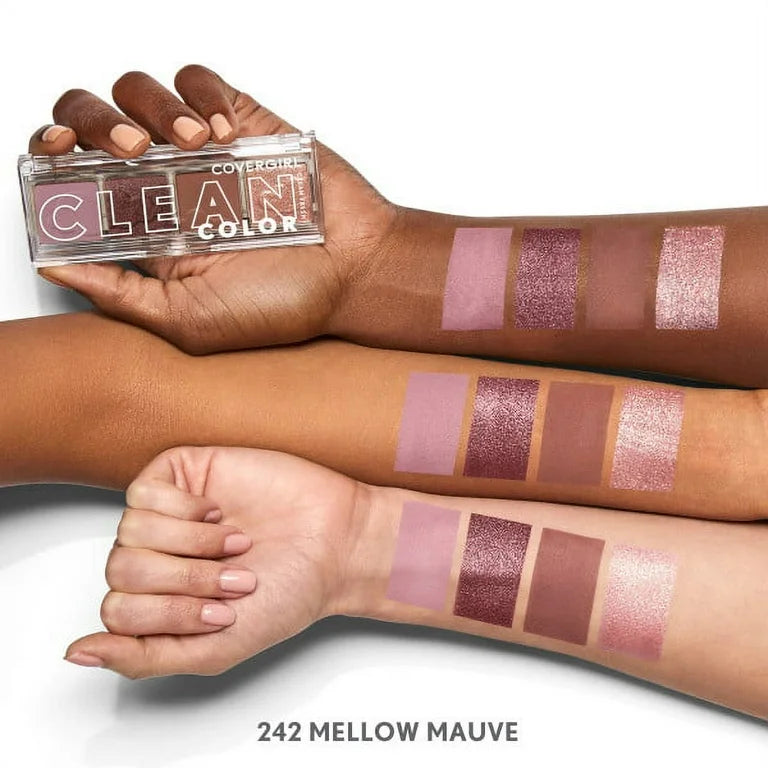 Covergirl Clean Fresh Clean Color Eyeshadow, 242 Mellow Mauve, 0.14 oz