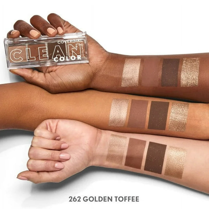Cover Girl Clean Fresh Clean Color Eyeshadow, 262 Golden Toffee, 0.14 oz