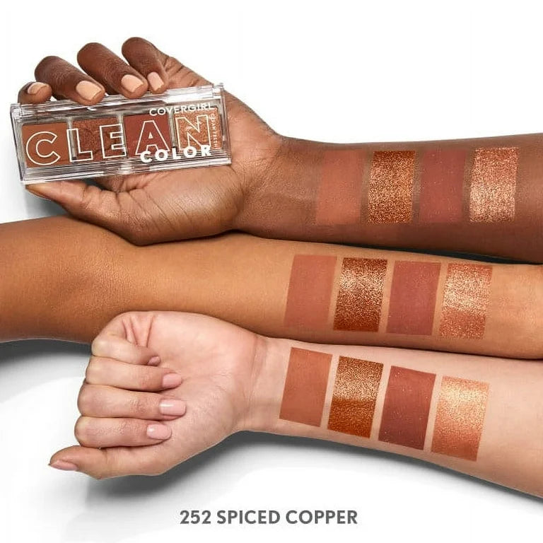 Covergirl Clean Fresh Clean Color Eyeshadow, 252 Spiced Copper, 0.14 oz