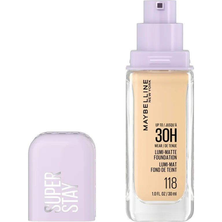 Maybelline Super Stay Up to 30HR Wear Lumi-Matte Longwear Foundation 118