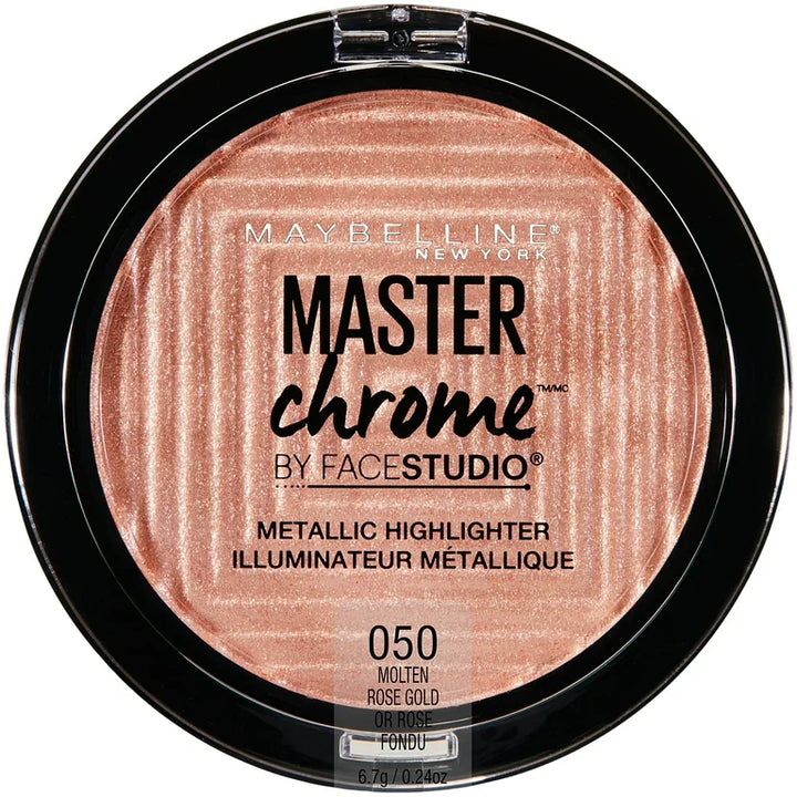 Maybelline Face studio Master Chrome Metallic Highlighter Makeup, Molten Rose Gold, 050