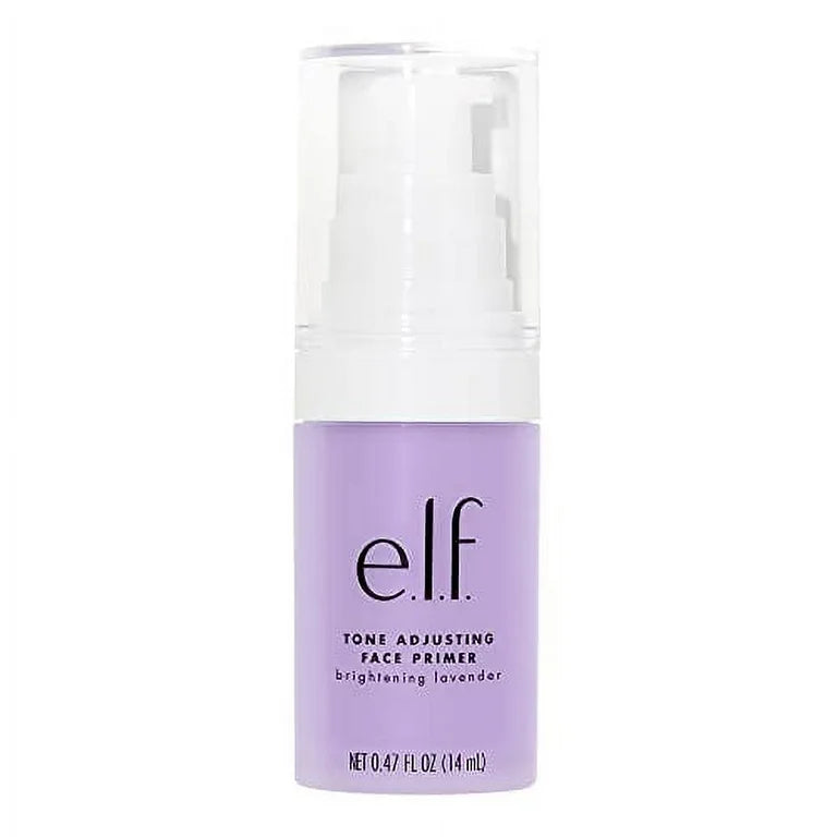 Elf Cosmetics Brightening Lavender Face Primer, Face Makeup Primer For Neutralizing Uneven Skin Tones & Brightening Complexion