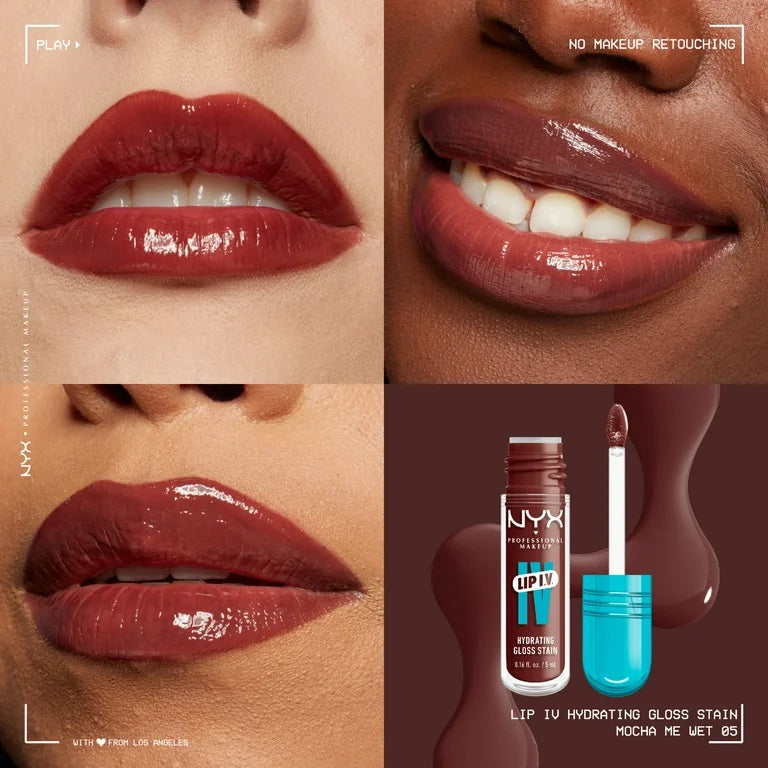 Nyx Lip IV Hydrating Gloss Stain 05 Mocha Me Wet