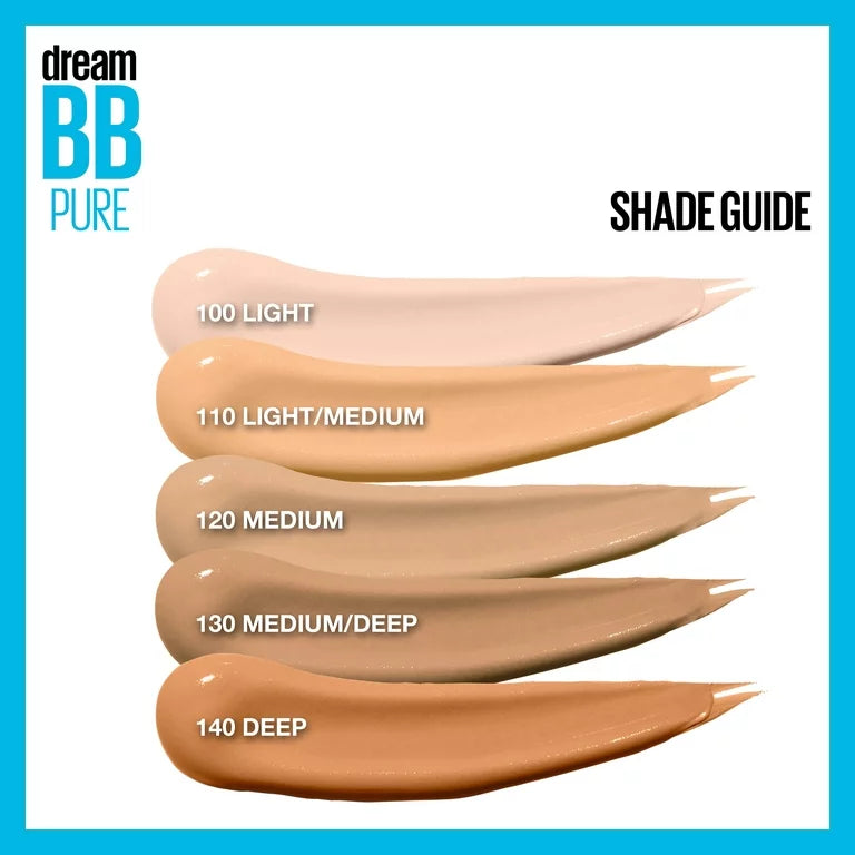 Maybelline Dream Pure 8 in 1 Skin Perfector BB Cream, Medium Deep 130