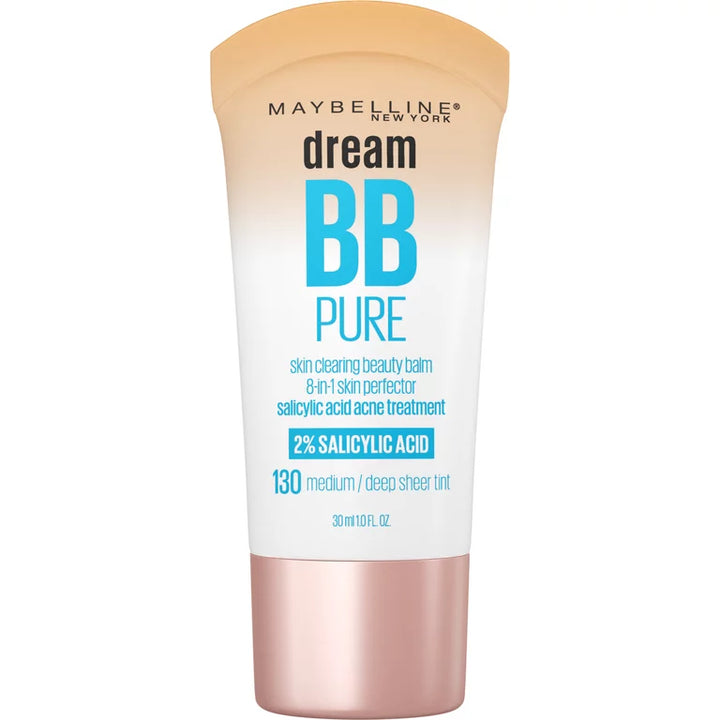 Maybelline New York Dream Pure 8 in 1 Skin Perfector BB Cream, Medium Deep 130