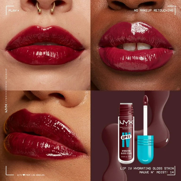 Nyx Lip IV Hydrating Gloss Stain 14  Mauve N Moist