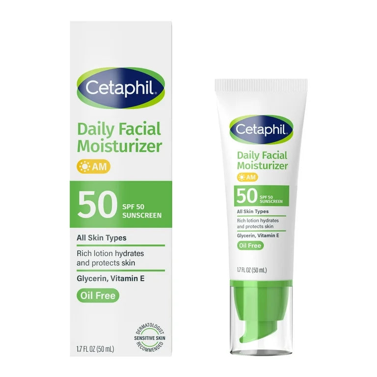 Cetaphil  Daily Oil Free Facial Moisturizer with SPF 50  Exp 4/27