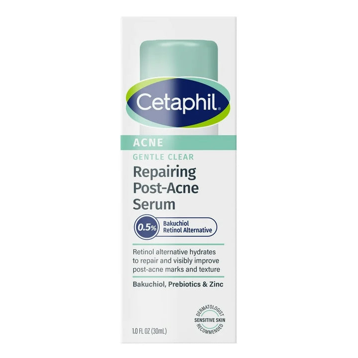 Cetaphil Acne Gentle Clear Repairing Post-Acne Serum, 0.5% Bakuchiol, 1 OZ