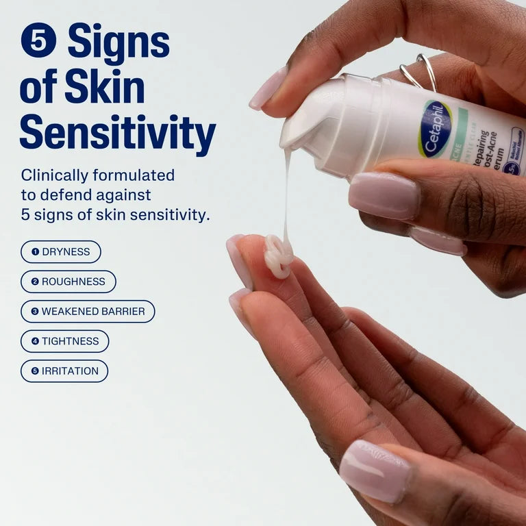 Cetaphil Acne Gentle Clear Repairing Post-Acne Serum, 0.5% Bakuchiol, 1 OZ