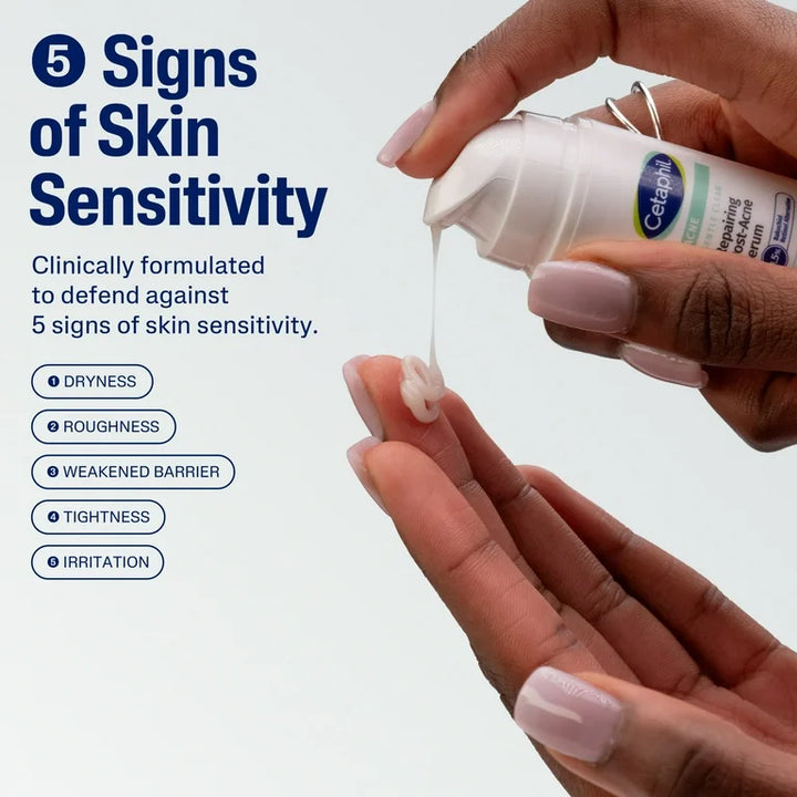 Cetaphil Acne Gentle Clear Repairing Post-Acne Serum, 0.5% Bakuchiol, 1 OZ