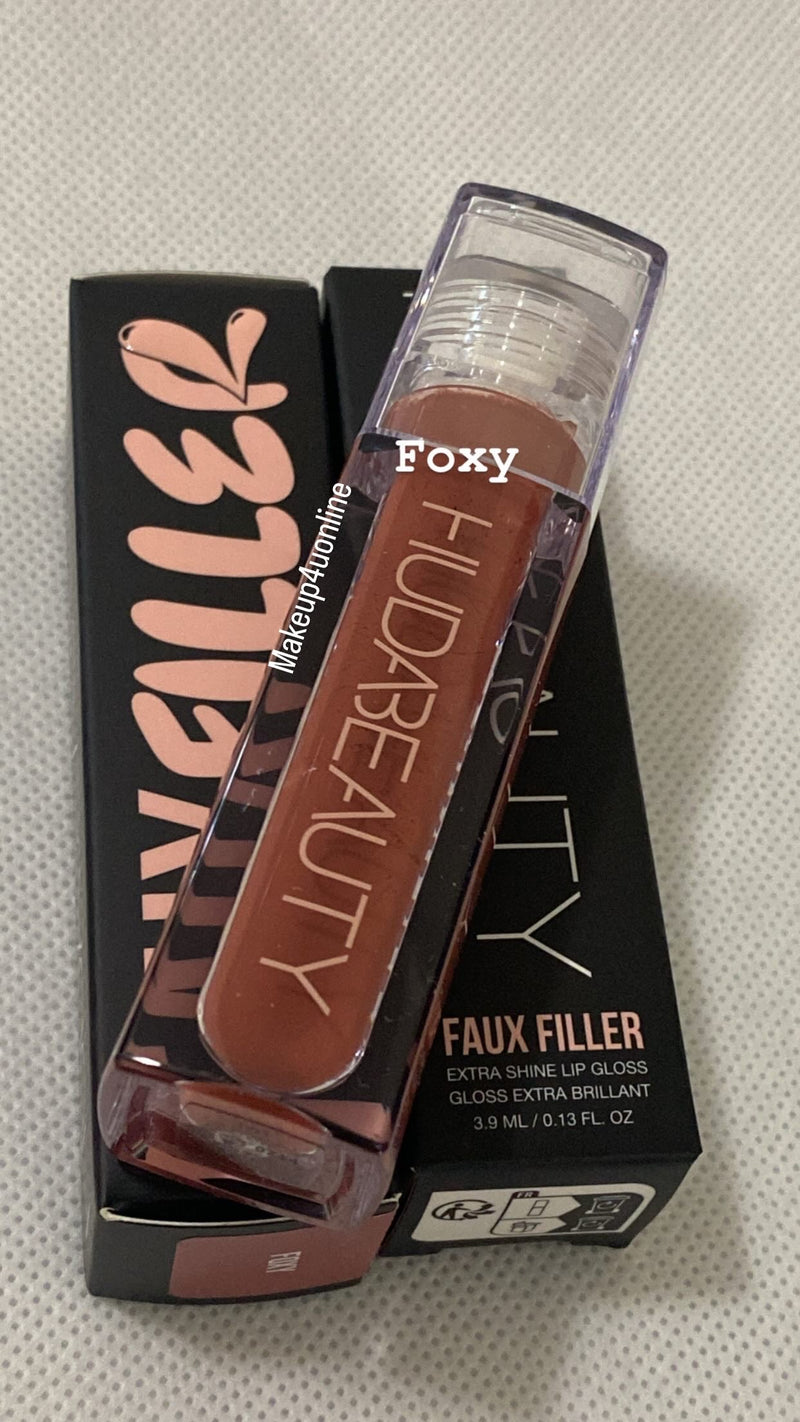 Huda FAUX FILLER Extra Shine Lip Gloss Foxy