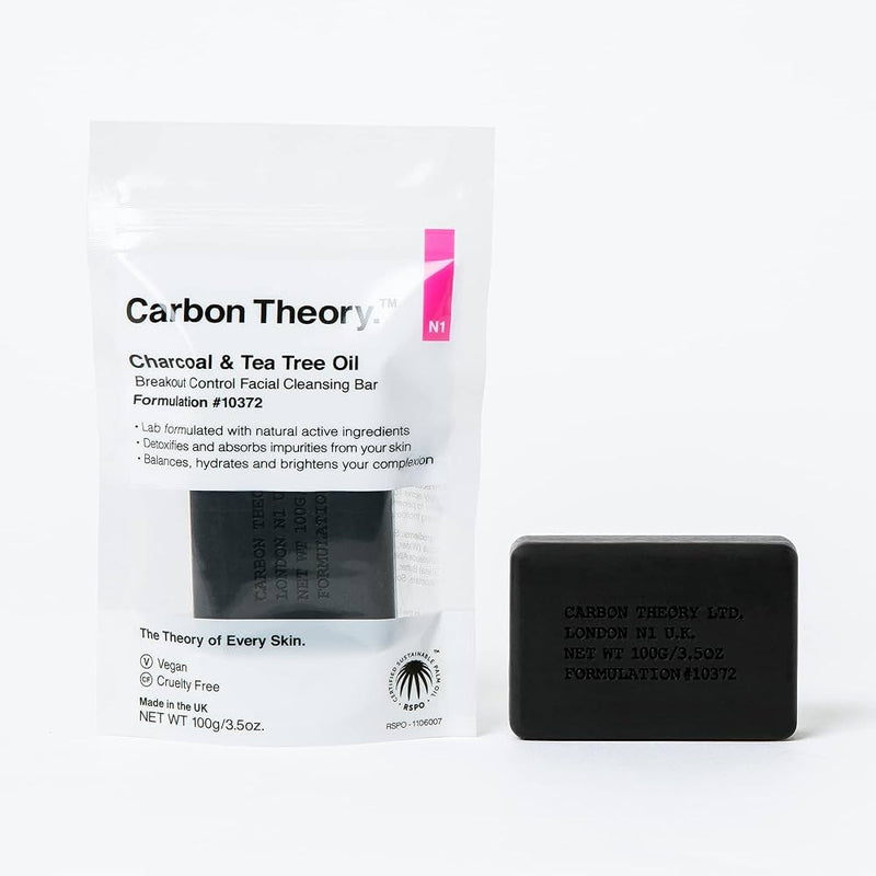 Carbon Theory Charcoal & Tea Tree Oil Break-Out Control Facial Cleansing Bar