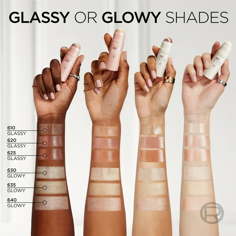 Loreal Paris Lumi Le Glass Highlighter Stick 640 Glowy Sparkling Rose