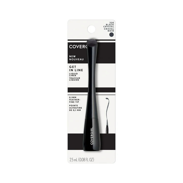 Cover Girl Cosmetics Get In Line Liquid Eyeliner, 330 Black Crysta