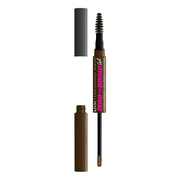 Nyx Cosmetics  Makeup Zero to Brow Longwear Eyebrow Gel, Chocolate