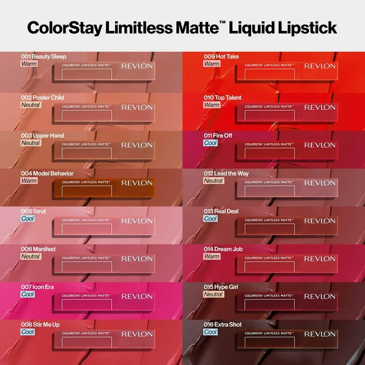 Revlon ColorStay Limitless Matte Liquid Lipstick 24HR Wear 001 Beauty Sleep