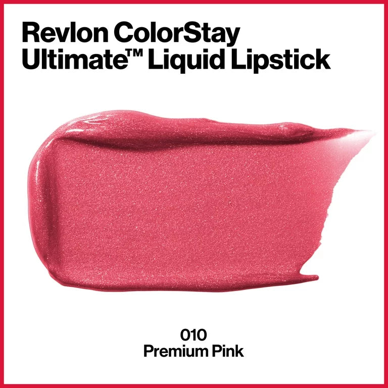 Revlon ColorStay Ultimate Lightweight Satin Liquid Lipstick, 010 Premium Pink