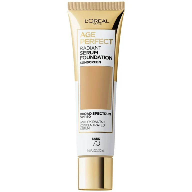 Loreal Paris Age Perfect Makeup Radiant Serum Foundation with SPF 50 Sand 70