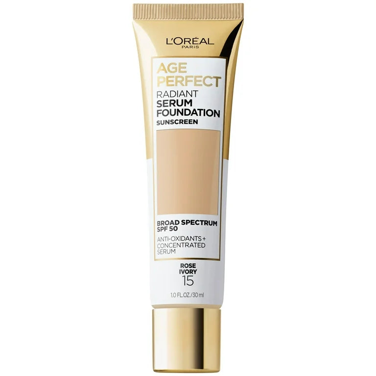 Loreal Paris Age Perfect Makeup Radiant Serum Foundation with SPF 50 Rose Ivory 15